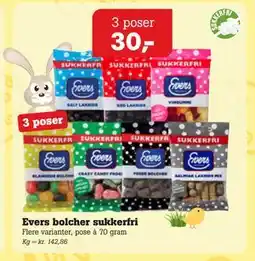 Poetzsch Padborg Evers bolcher sukkerfri tilbud