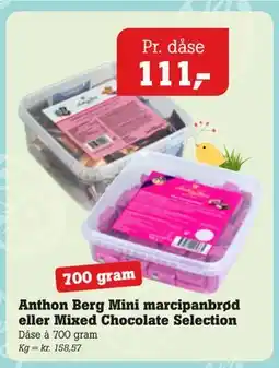 Poetzsch Padborg Anthon Berg Mini marcipanbrød eller Mixed Chocolate Selection tilbud