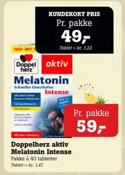 Poetzsch Padborg Doppelherz aktiv Melatonin Intense tilbud