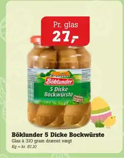 Poetzsch Padborg Böklunder 5 Dicke Bockwürste tilbud