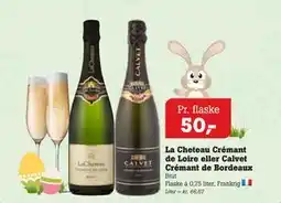 Poetzsch Padborg La Cheteau Crémant de Loire eller Calvet Crémant de Bordeaux tilbud