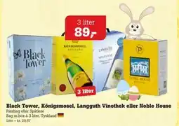 Poetzsch Padborg Black Tower, Königsmosel, Langguth Vinothek eller Noble House tilbud