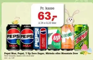 Poetzsch Padborg Pepsi Max, Pepsi, 7 Up Zero Sugar, Mirinda eller Mountain Dew tilbud