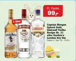 Poetzsch Padborg Captain Morgan Spiced Gold, Smirnoff Vodka Recipe Nr. 21 eller Gordon’s London Dry Gin tilbud