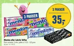 Otto Duborg Mentos eller Lakritz Toffee tilbud