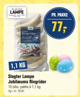 Otto Duborg Slagter Lampe Jubilæums Ringrider tilbud