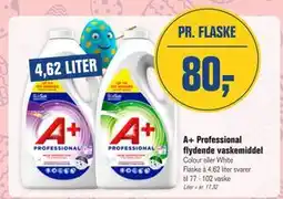 Otto Duborg A+ Professional flydende vaskemiddel Colour eller White tilbud