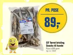 Otto Duborg CIT Tørret brisling Snacks til hunde tilbud
