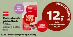 SuperBrugsen Coop dansk piskefløde tilbud