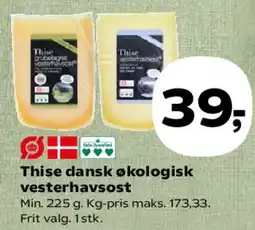 SuperBrugsen Thise dansk økologisk vesterhavsost tilbud