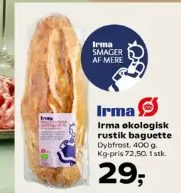 SuperBrugsen Irma økologisk rustik baguette tilbud