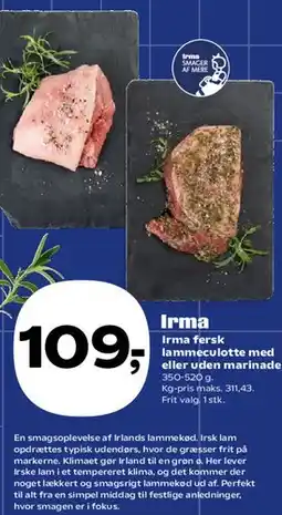 SuperBrugsen Irma fersk lammeculotte (med eller uden marinade) tilbud
