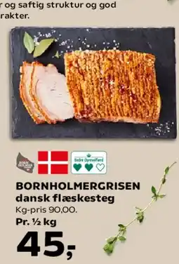 SuperBrugsen BORNHOLMERGRISEN dansk flæskesteg tilbud