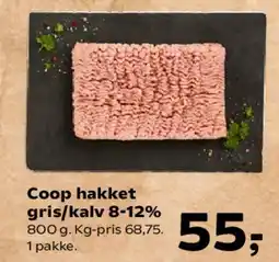 SuperBrugsen Coop hakket gris/kalv 8-12% tilbud