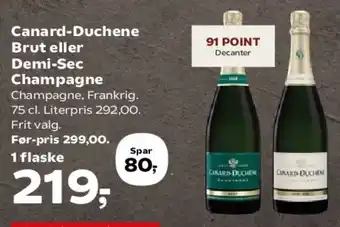 SuperBrugsen Canard-Duchêne Brut eller Demi-Sec Champagne tilbud