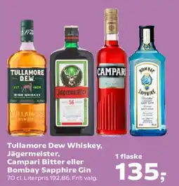 SuperBrugsen Tullamore Dew Whiskey, Jägermeister, Campari Bitter eller Bombay Sapphire Gin tilbud