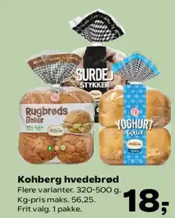 SuperBrugsen Kohberg hvedebrød tilbud