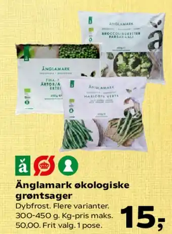 SuperBrugsen Änglamark økologiske grøntsager tilbud