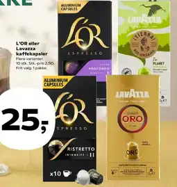 SuperBrugsen L'OR eller Lavazza kaffekapsler tilbud