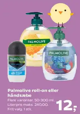 SuperBrugsen Palmolive roll-on eller håndsæbe tilbud