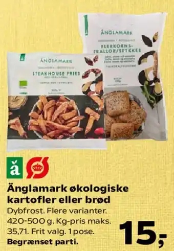 SuperBrugsen Änglamark økologiske kartofler eller brød tilbud