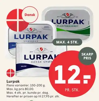 SPAR Lurpak tilbud