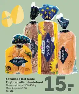 SPAR Schulstad Det Gode - Rugbrød eller Hvedebrød tilbud
