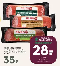SPAR Højer Spegepølse tilbud