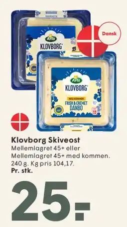 SPAR Klovborg Skiveost tilbud