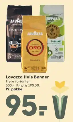 SPAR Lavazza Hele Bønner tilbud