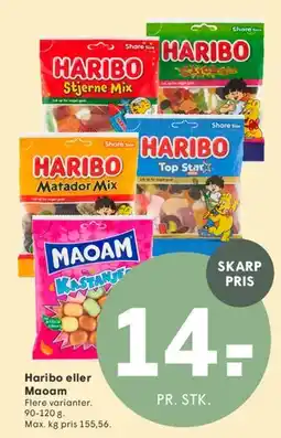SPAR Haribo eller Maoam tilbud