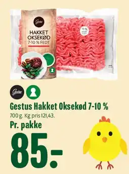 Min Købmand Gestus Hakket Oksekød 7-10% tilbud