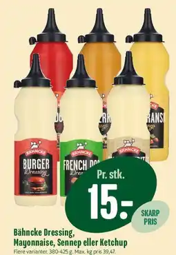 Min Købmand Bähncke Dressing, Mayonnaise, Sennep eller Ketchup tilbud