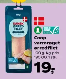 Kvickly Coop varmrøget ørredfilet tilbud