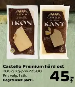 Kvickly Castello Premium hård ost tilbud
