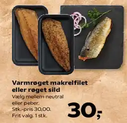 Kvickly Varmrøget makrelfilet eller røget sild tilbud