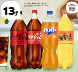 Kvickly Coca-Cola, Fanta eller Squash tilbud