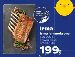 Kvickly Irma lammekrone tilbud
