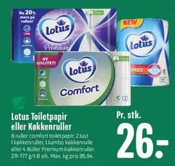 Min Købmand Lotus Toiletpapir eller Køkkenruller tilbud