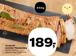 Kvickly Coop hel ovnklar flæskesteg tilbud
