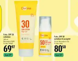 Føtex Derma Sun Lotion tilbud