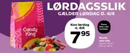 Kvickly LØRDAGSSLIK (Candy King) tilbud