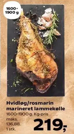 Kvickly Hvidløg/rosmarin marineret lammekølle tilbud