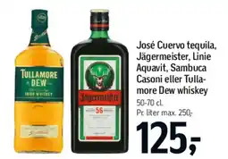 Føtex José Cuervo, Jägermeister, Linie Aquavit, Sambuca Casoni eller Tullamore Dew tilbud