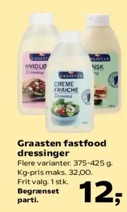 Kvickly Graasten fastfood dressinger tilbud