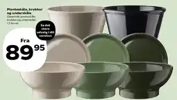Kvickly Planteskåle, krukker og underskåle tilbud