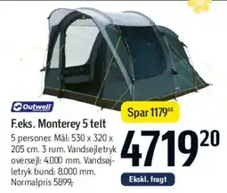 Føtex F.eks. Monterey 5 telt tilbud