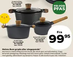 Kvickly Holms Bum gryde eller stegepande tilbud