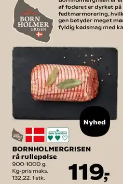 Kvickly Bornholmergrisen rå rullepølse tilbud