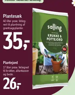 Føtex Salling - krukke & pottejord / plantesække tilbud